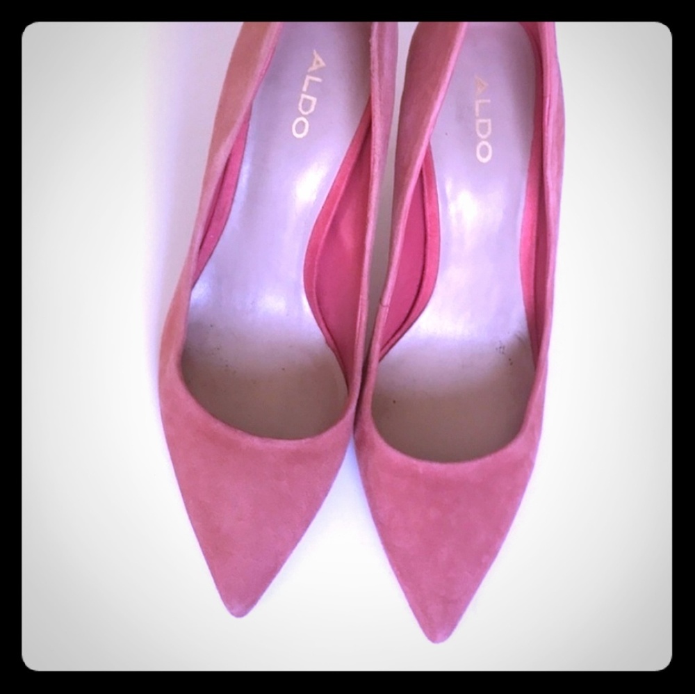 Pink Suede Aldo Heels